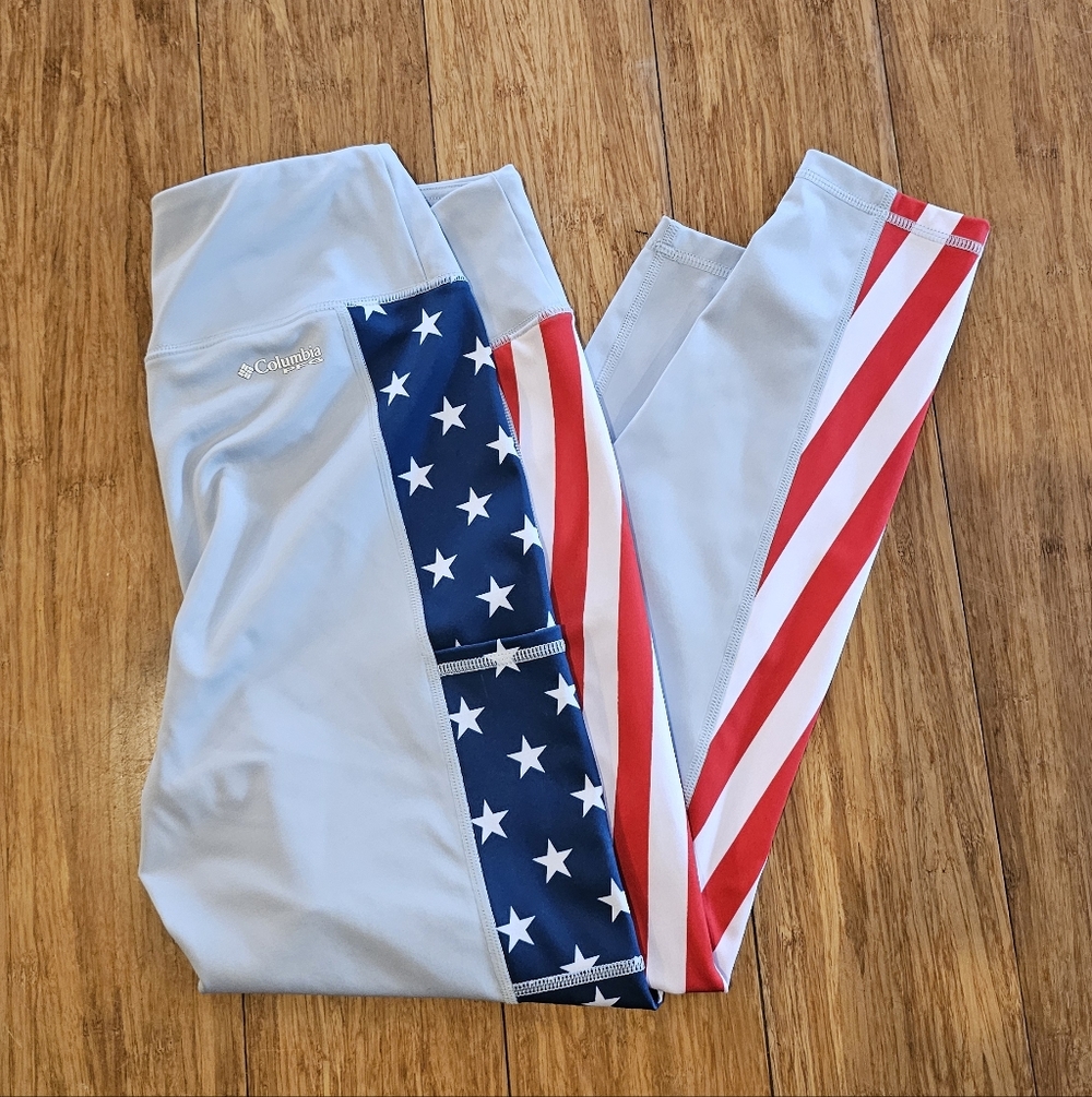 Columbia American Flag Activewear Leggings